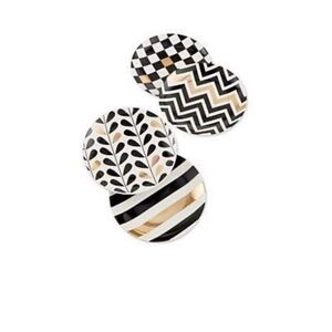 Black and Gold Patterned plates